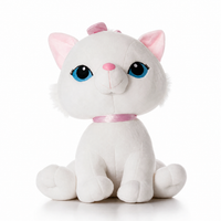 Witte kitten knuffel met blauwe ogen