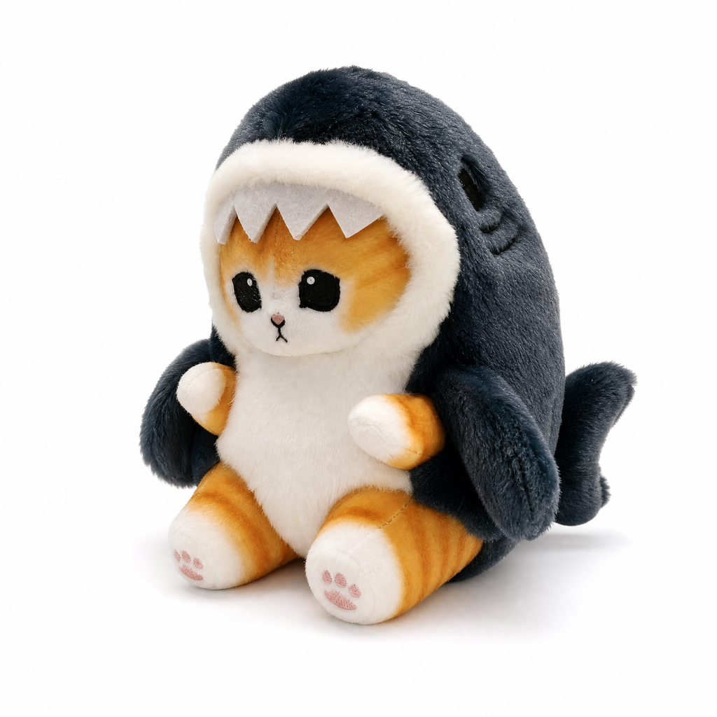 Kawaii kitten knuffel haai hanger