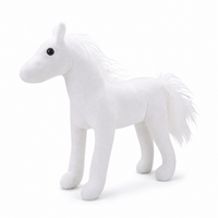 Wit paard knuffel met manen