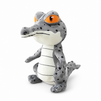 Krokodil knuffel met grote expressieve ogen