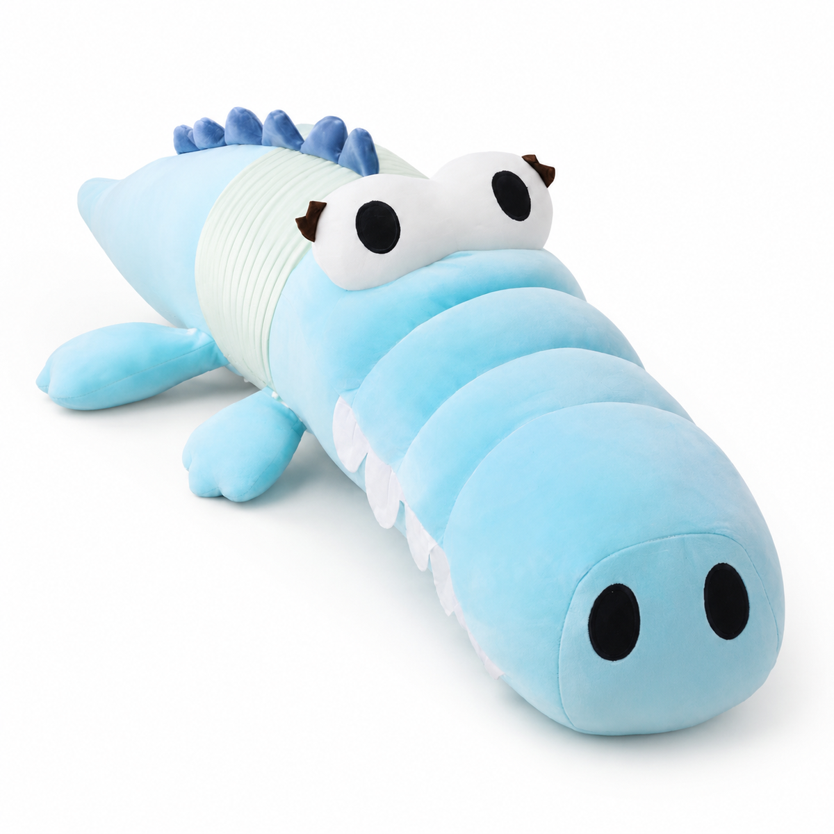 Kleurrijke beweegbare krokodil knuffel 65 cm