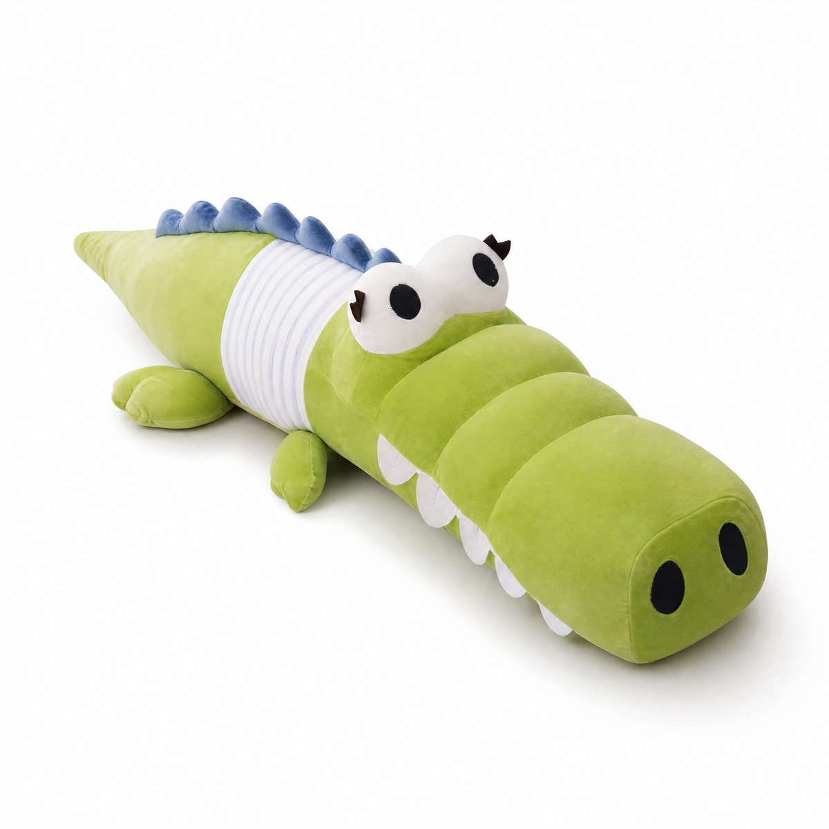 Kleurrijke beweegbare krokodil knuffel 65 cm