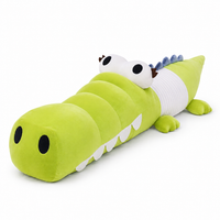 Kleurrijke beweegbare krokodil knuffel 65 cm