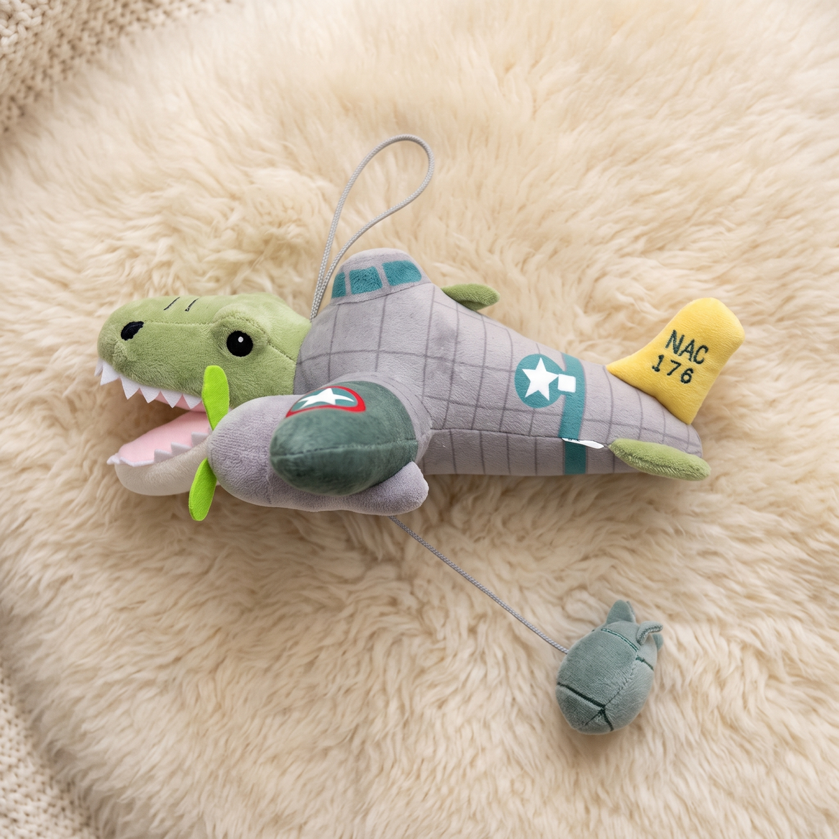 Krokodil gevechtsvliegtuig knuffel Bombardiro