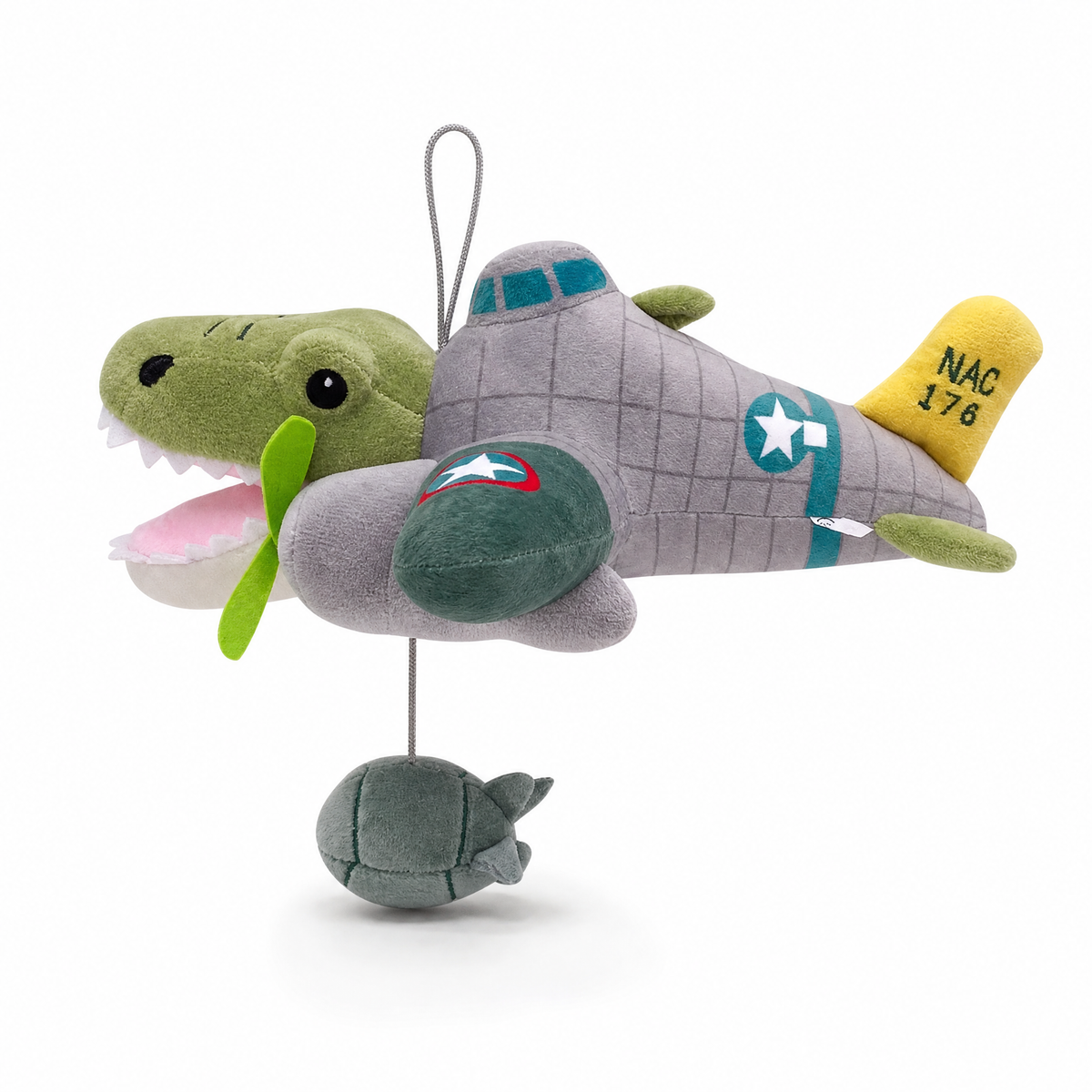Krokodil gevechtsvliegtuig knuffel Bombardiro