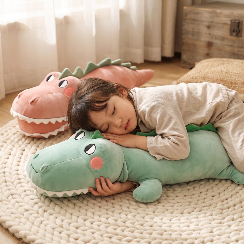 Reusachtige krokodil knuffel om te knuffelen 70-90 cm