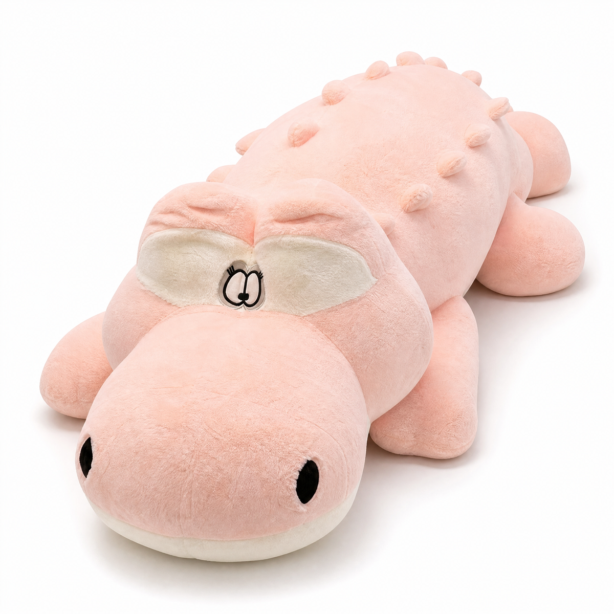 Reusachtige roze krokodil knuffel