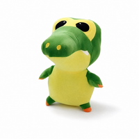 Kawaii krokodil knuffel groen en geel