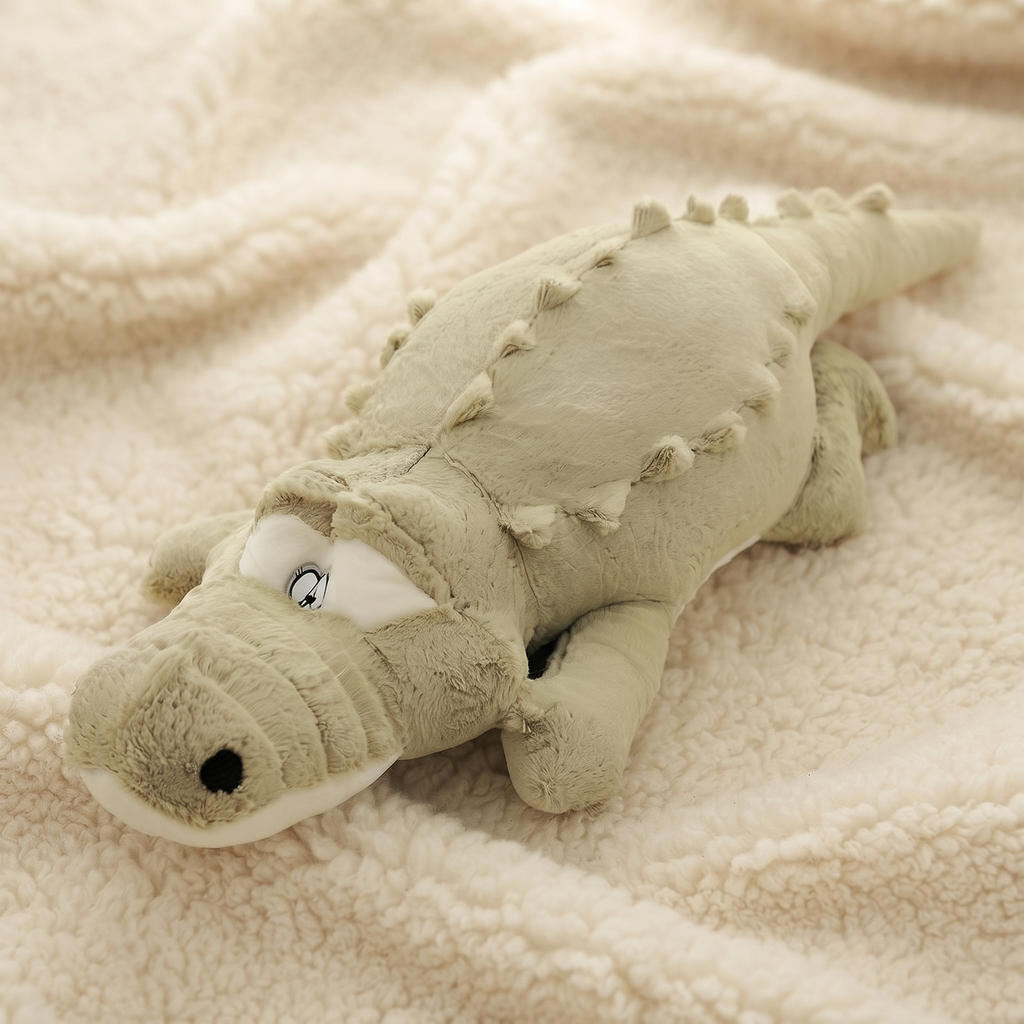 Zacht krokodil knuffelkussen