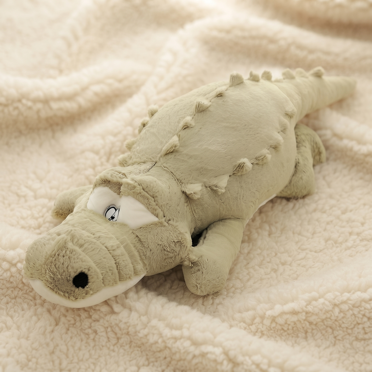 Zacht krokodil knuffelkussen