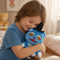 Decoratieve blauwe tijger knuffel met hoed