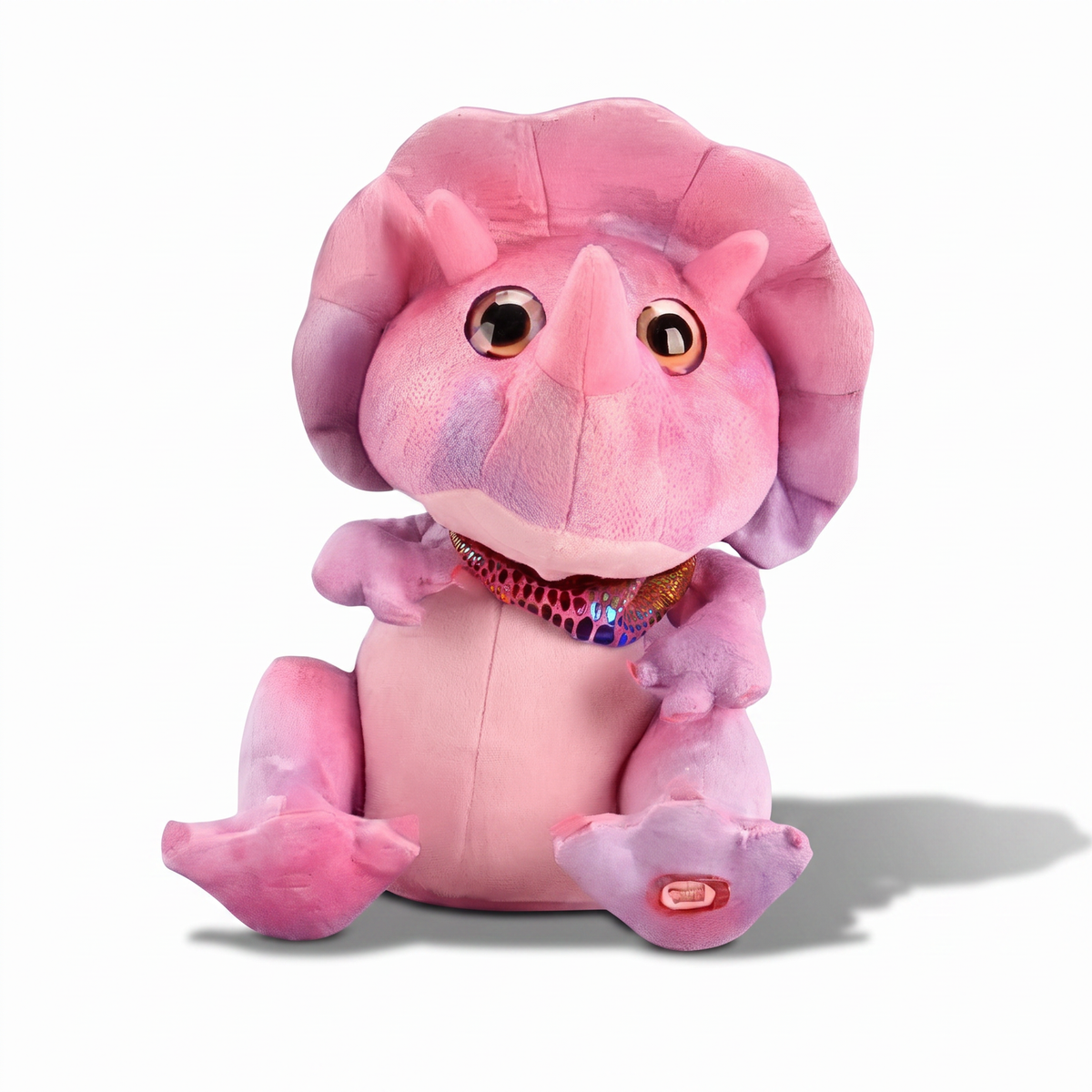 Interactieve roze dinosaurus knuffel 30 cm