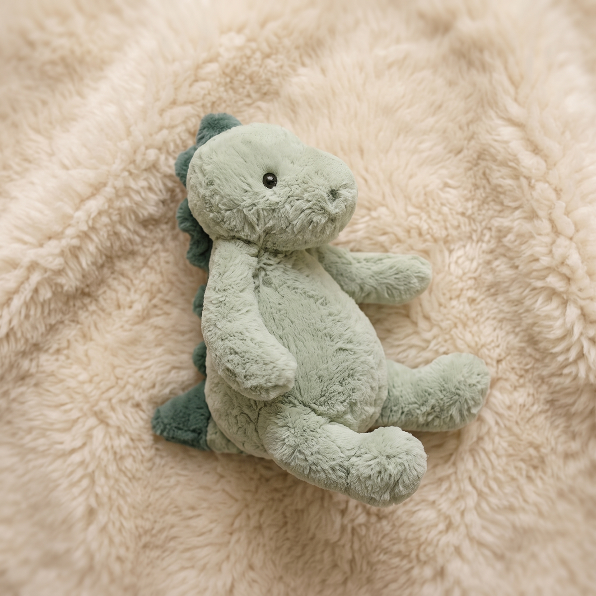 Ultrazachte groene dinosaurus knuffel 22 cm