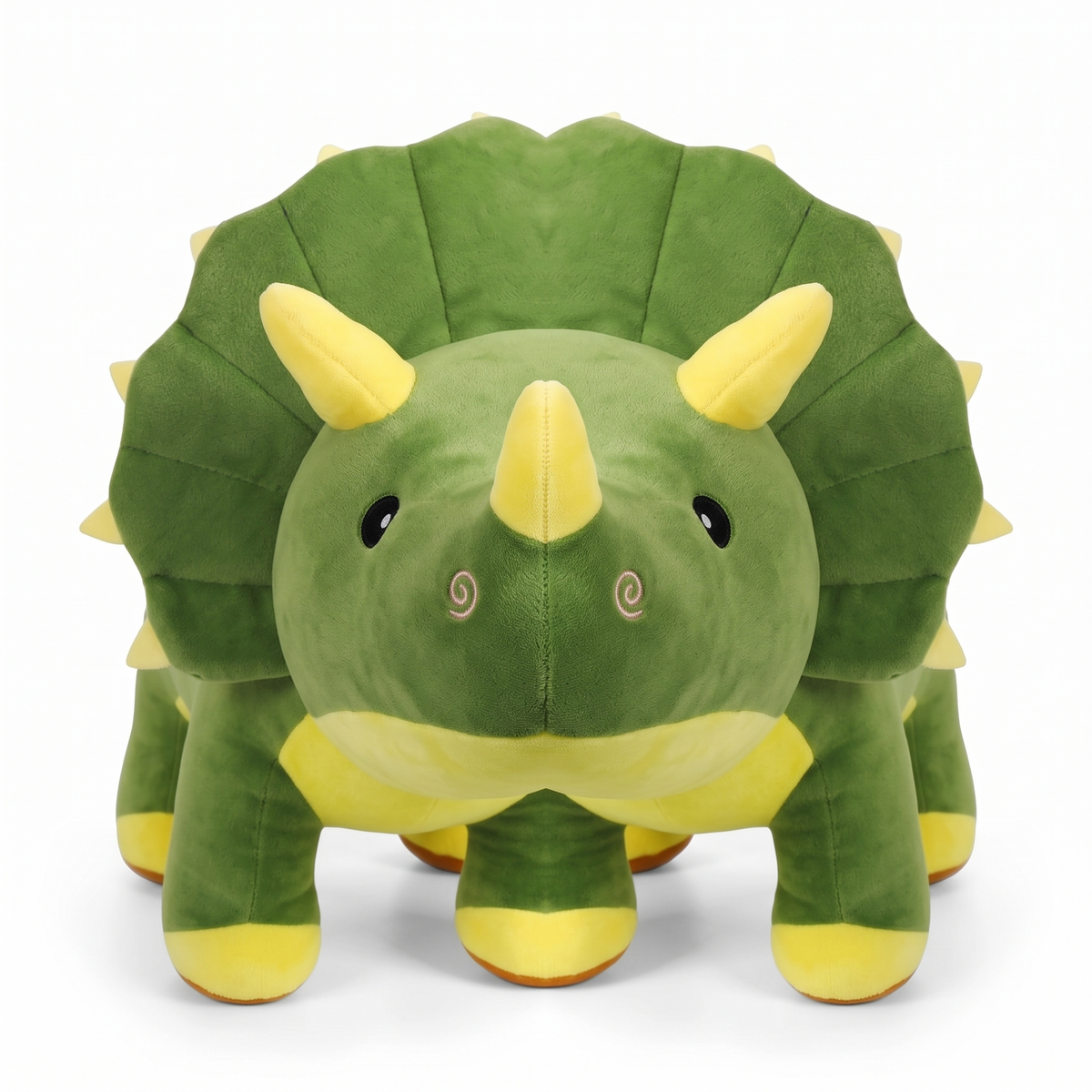 Superzachte groene triceratops dinosaurus knuffel