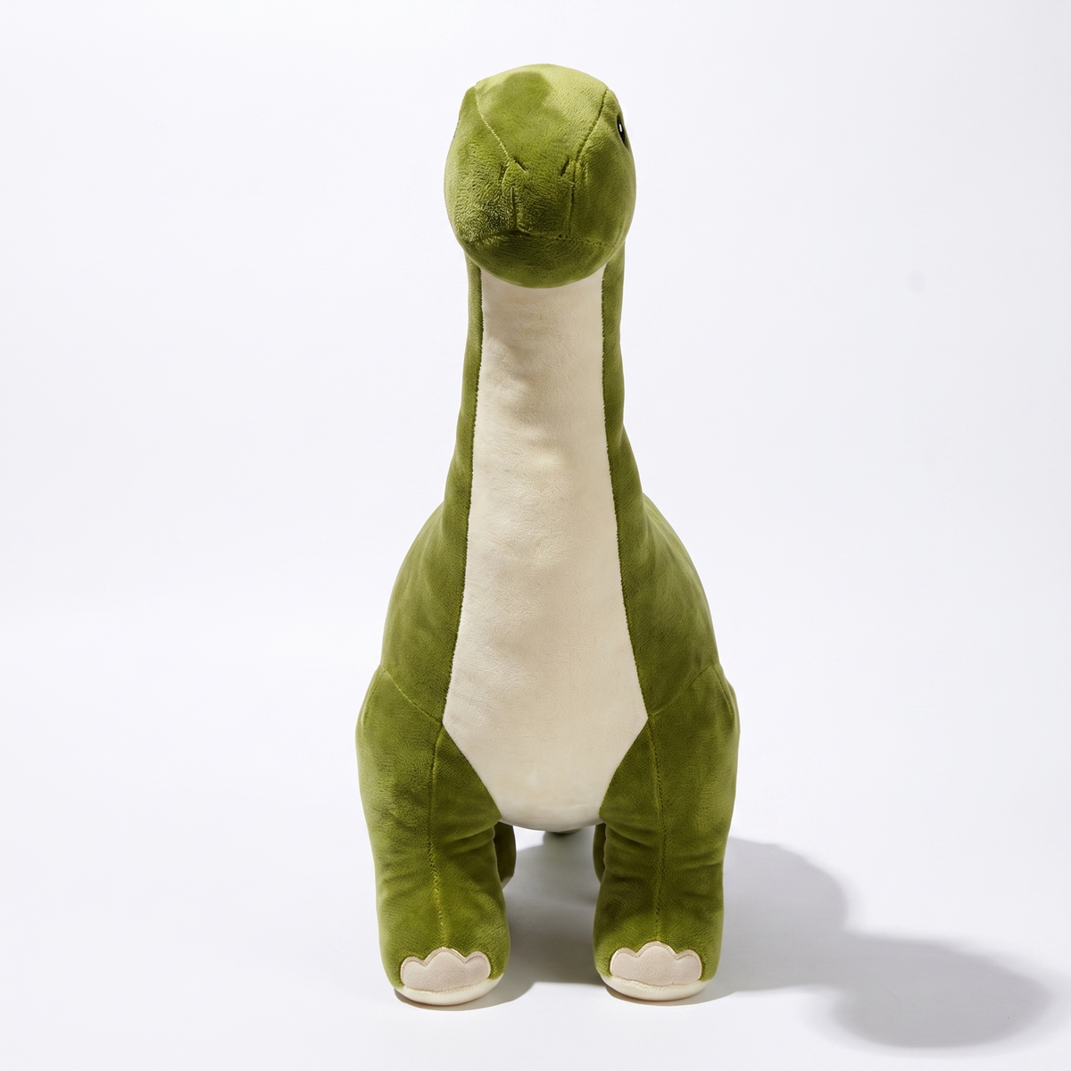 Groene diplodocus knuffel met lange nek