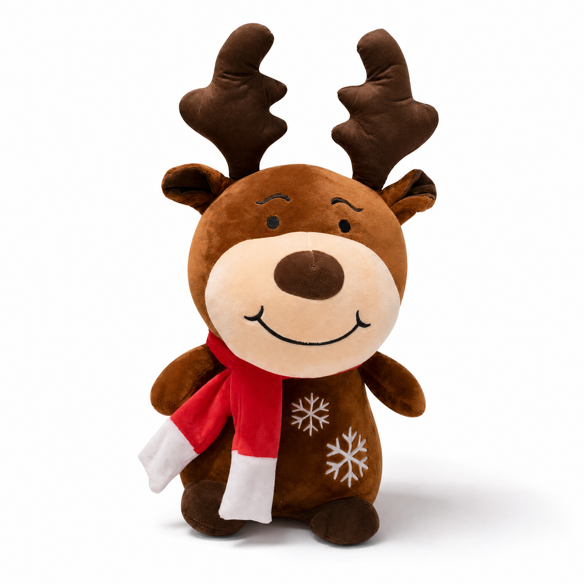 Kerst hert knuffel kind met sjaal