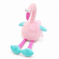 Kleurrijke roze flamingo knuffel