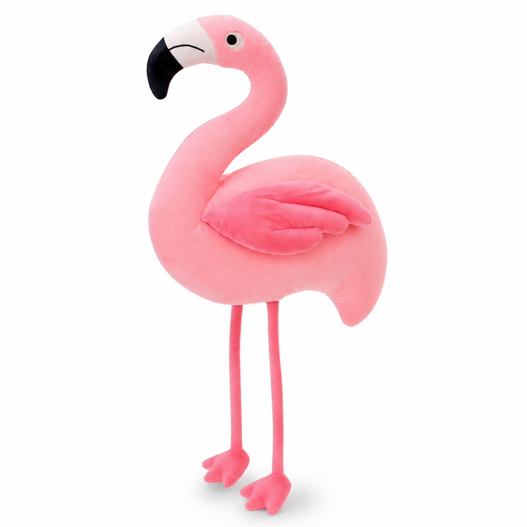 Reusachtige decoratieve roze flamingo knuffel