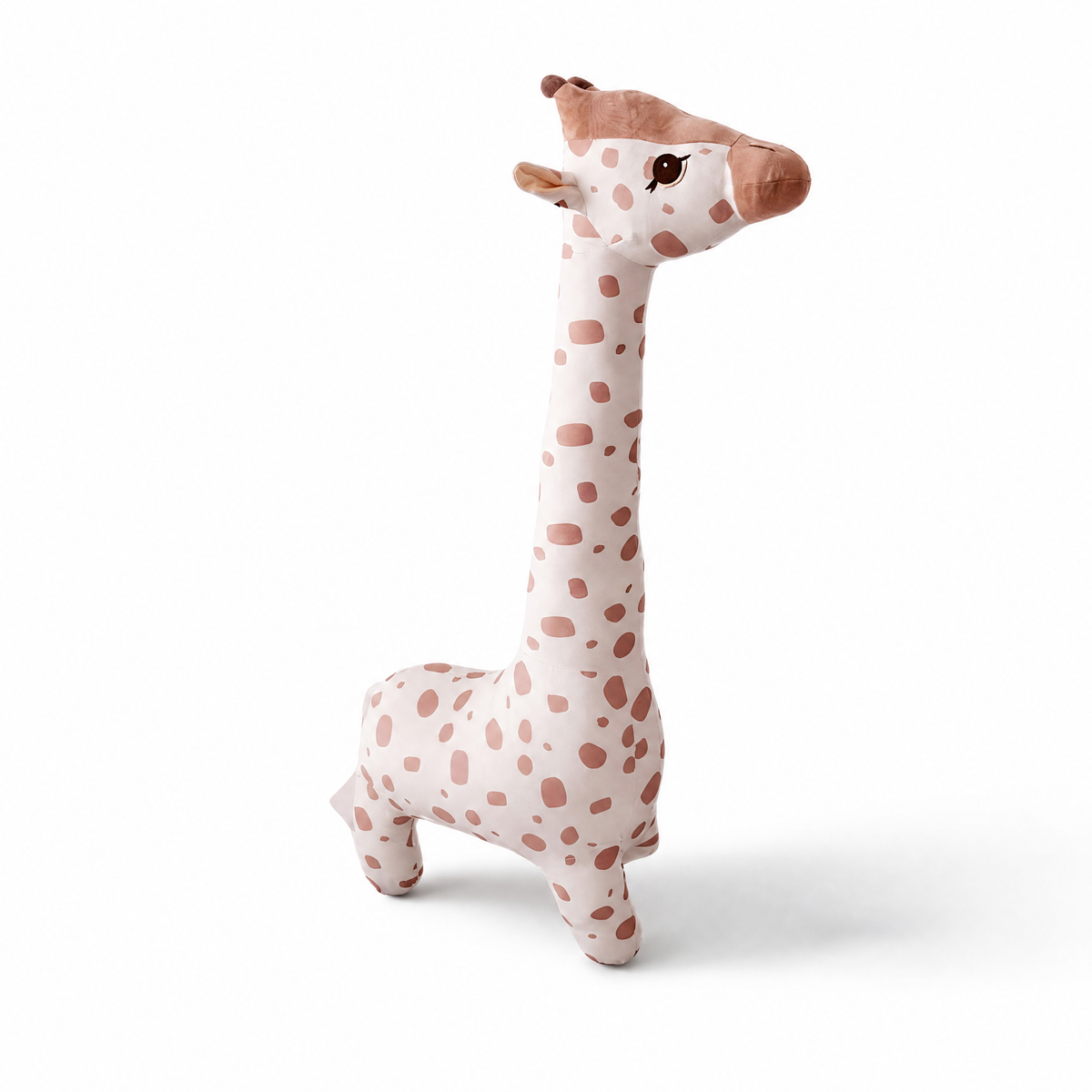 Knuffelige giraf knuffel 65 cm roze katoen