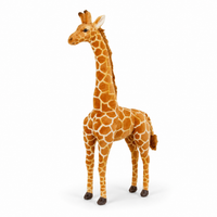 Reusachtige realistische giraf knuffel