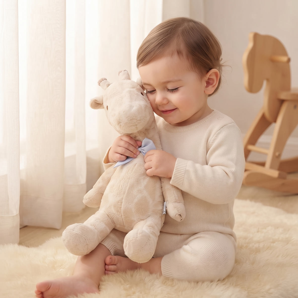 Kawaii beige giraf knuffel