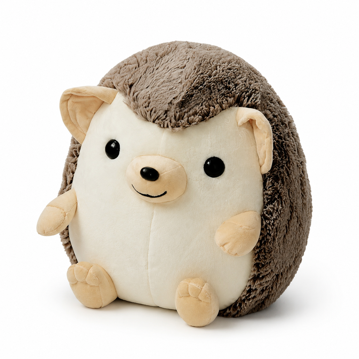 Schattige egel knuffel bruin en crème