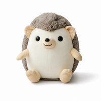 Schattige egel knuffel bruin en crème