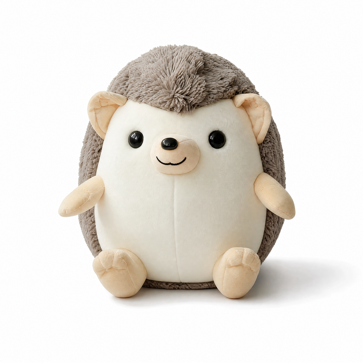 Schattige egel knuffel bruin en crème
