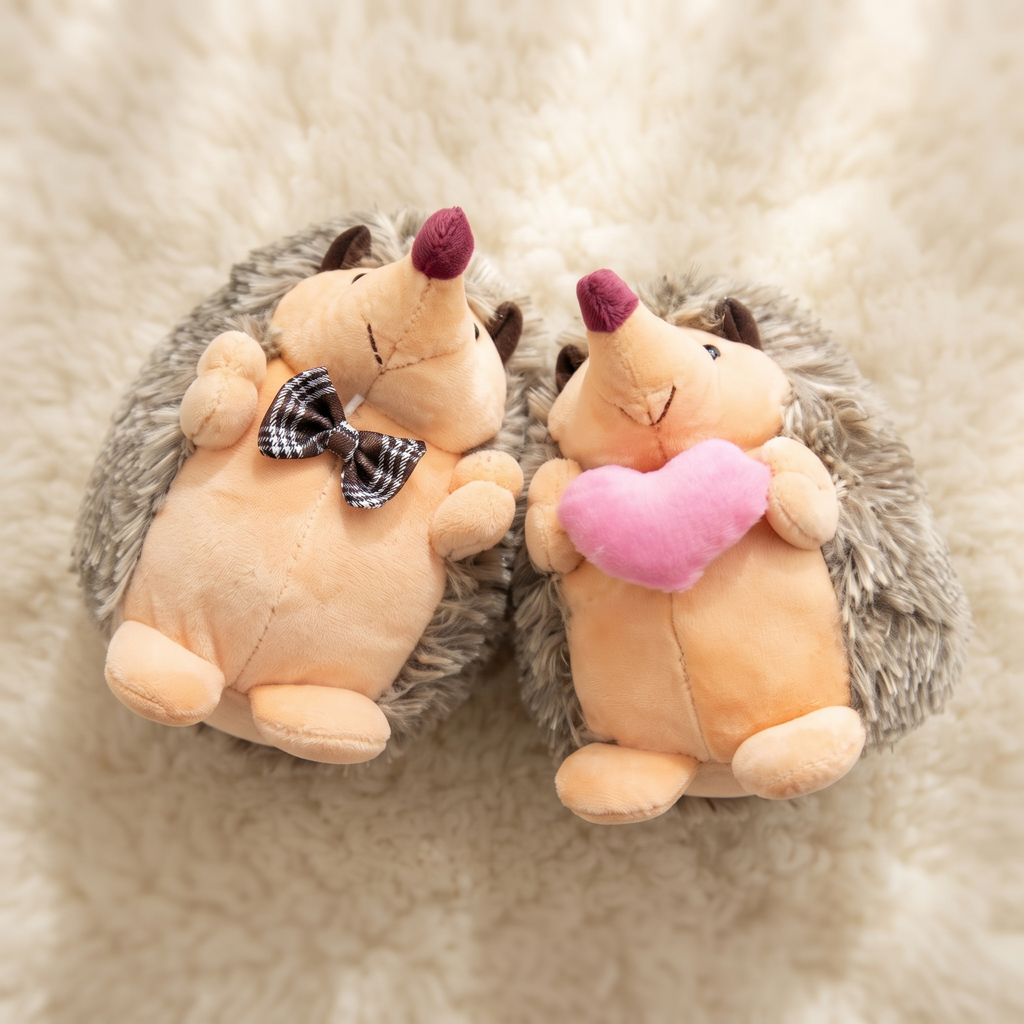 Verliefd egelpaar knuffel