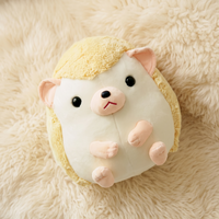 Kawaii egel knuffel geel en beige