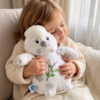 Kawaii witte uil knuffel 30 cm