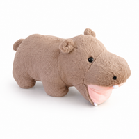 Nijlpaard knuffel met open bek