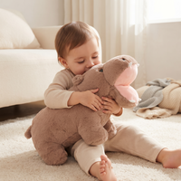 Nijlpaard knuffel met open bek