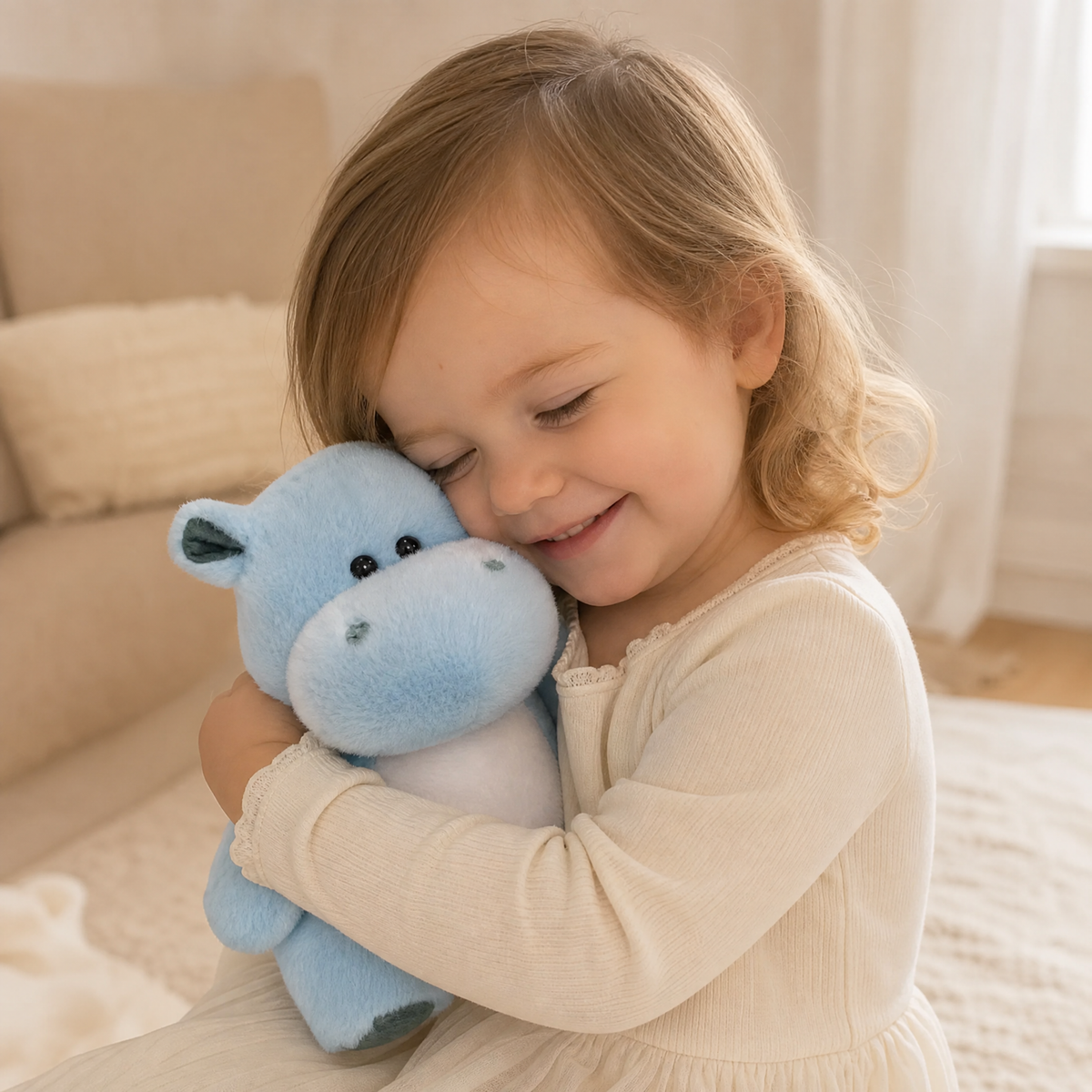 Superzachte nijlpaard knuffel 23 cm