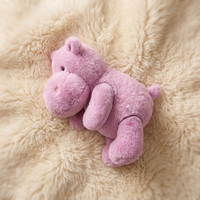 Paarse nijlpaard knuffel
