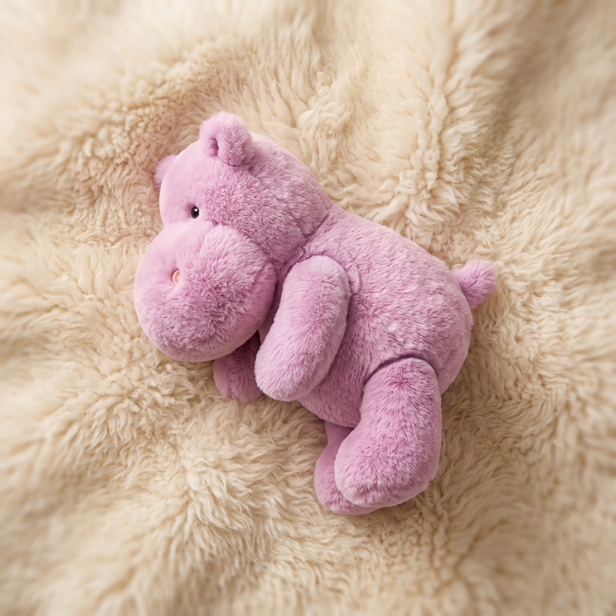 Paarse nijlpaard knuffel