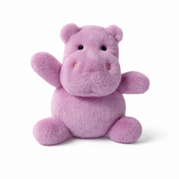 Paarse nijlpaard knuffel