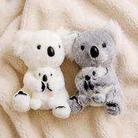 Koala knuffel met baby 28 cm