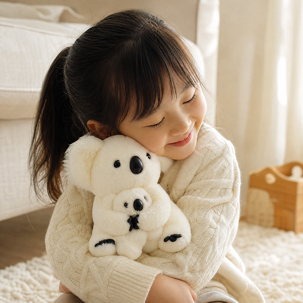 Koala knuffel met baby 28 cm
