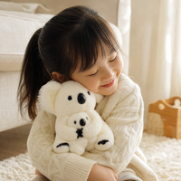 Koala knuffel met baby 28 cm