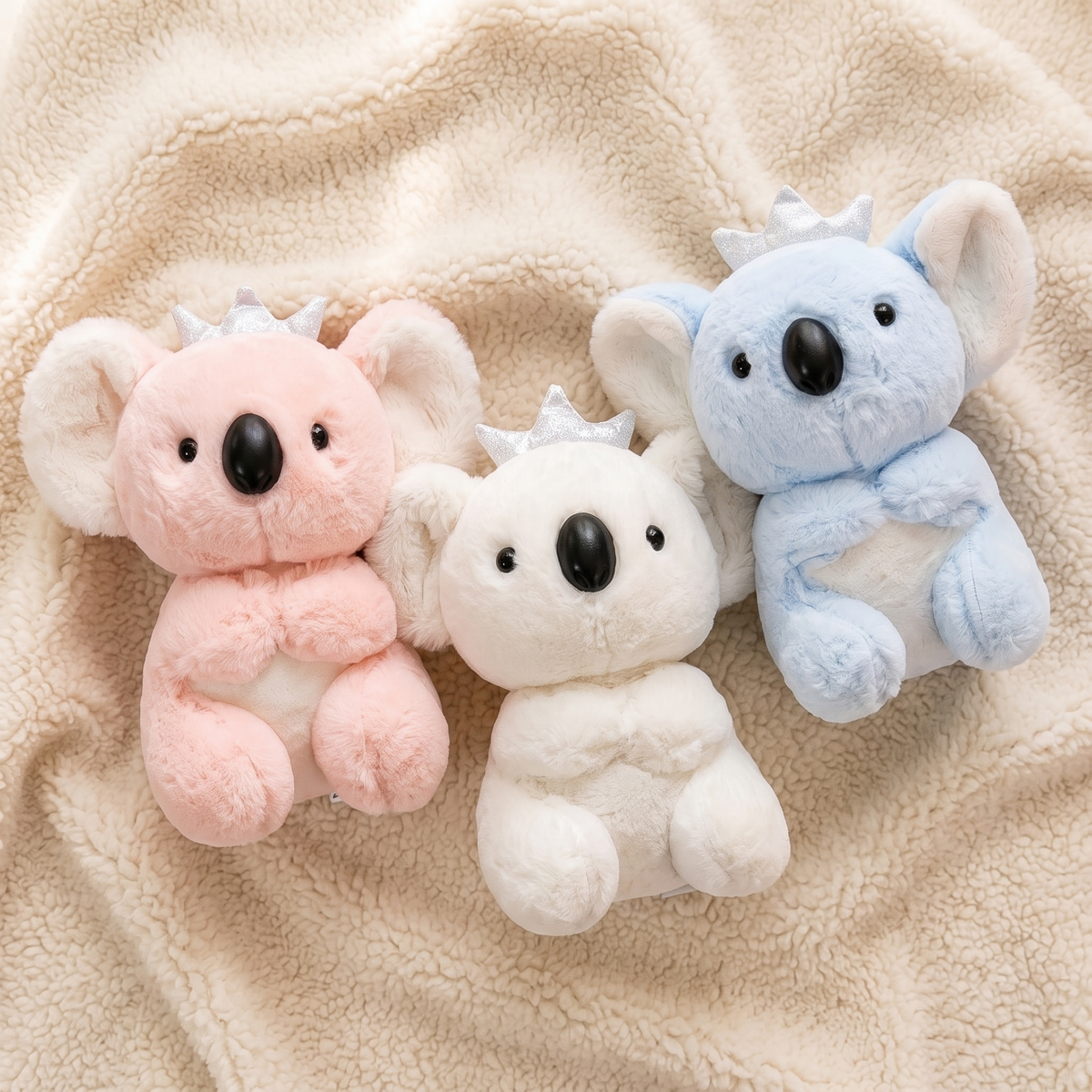 Koala knuffel met kroon 20 cm