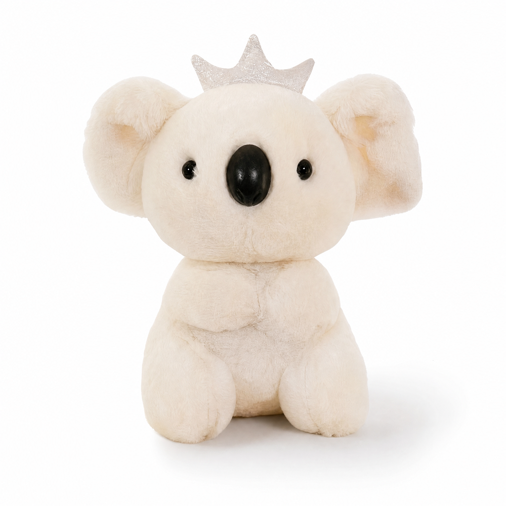 Koala knuffel met kroon 20 cm