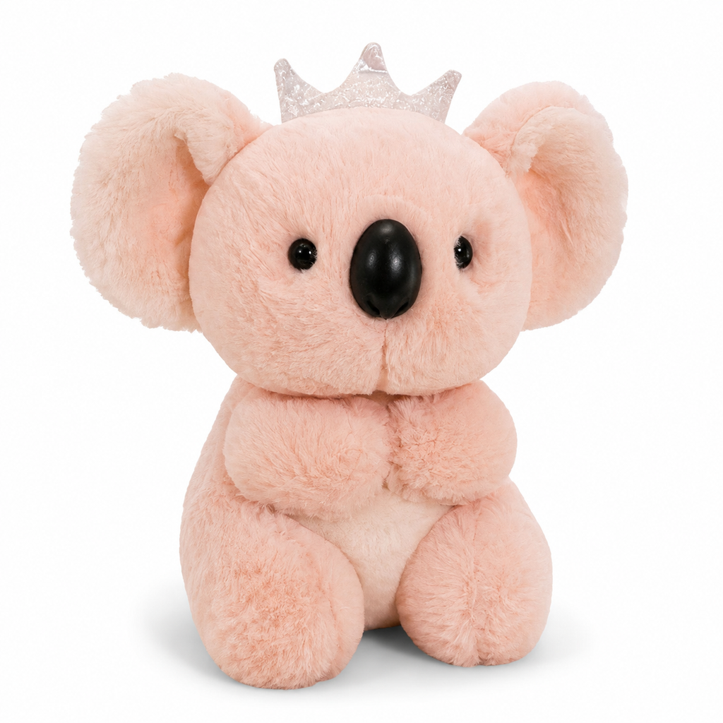Koala knuffel met kroon 20 cm