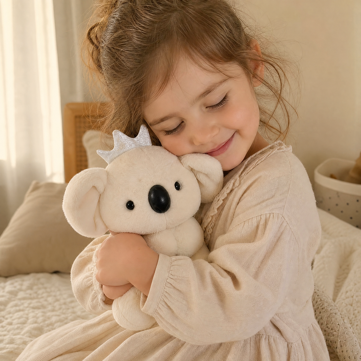 Koala knuffel met kroon 20 cm