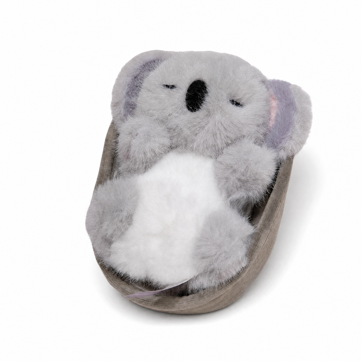 Slapende koala knuffel met knus nestje