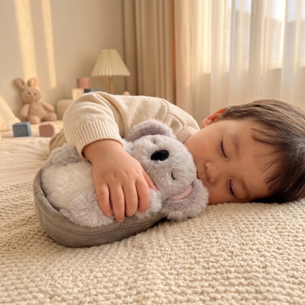 Slapende koala knuffel met knus nestje