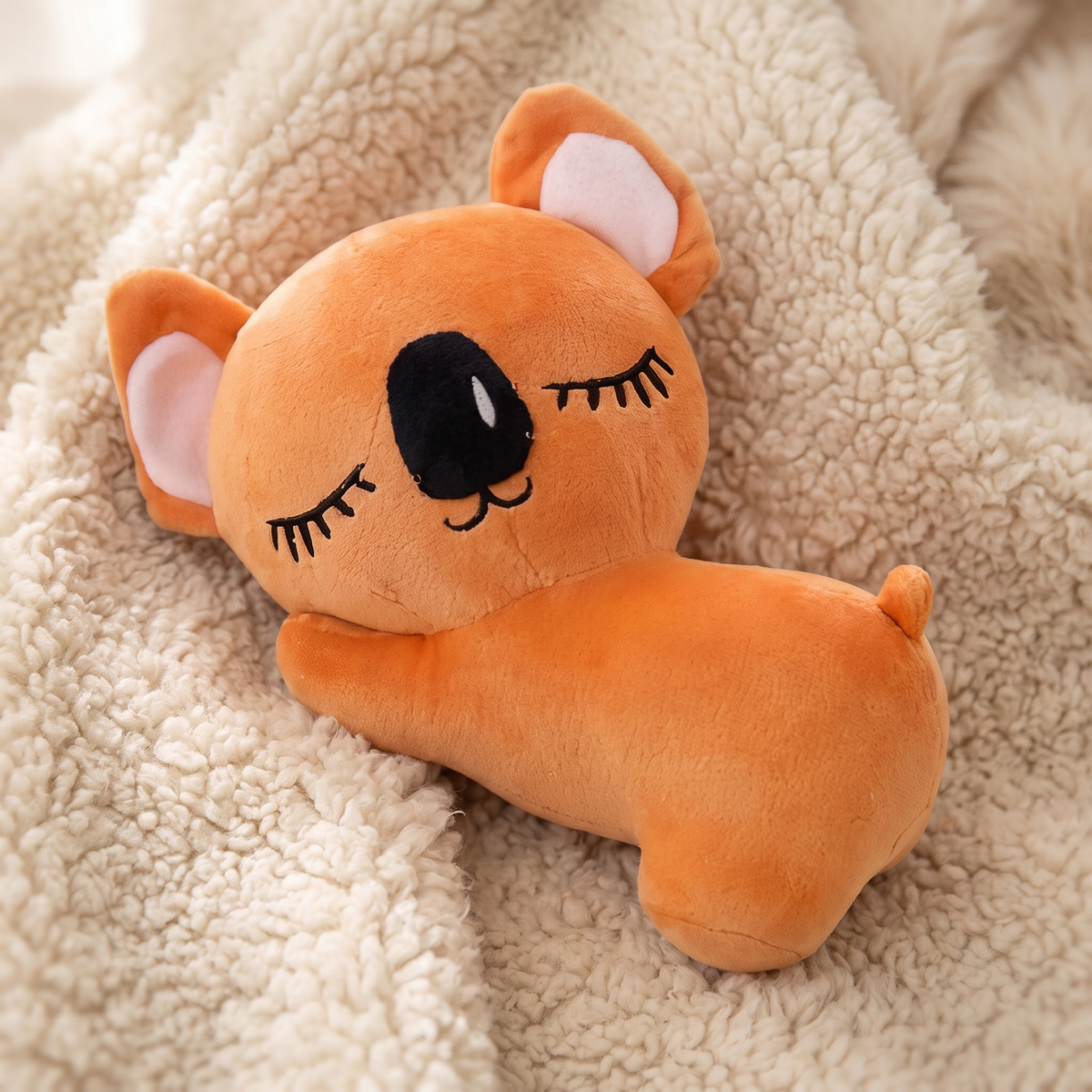 Schattige oranje koala knuffel 20 cm