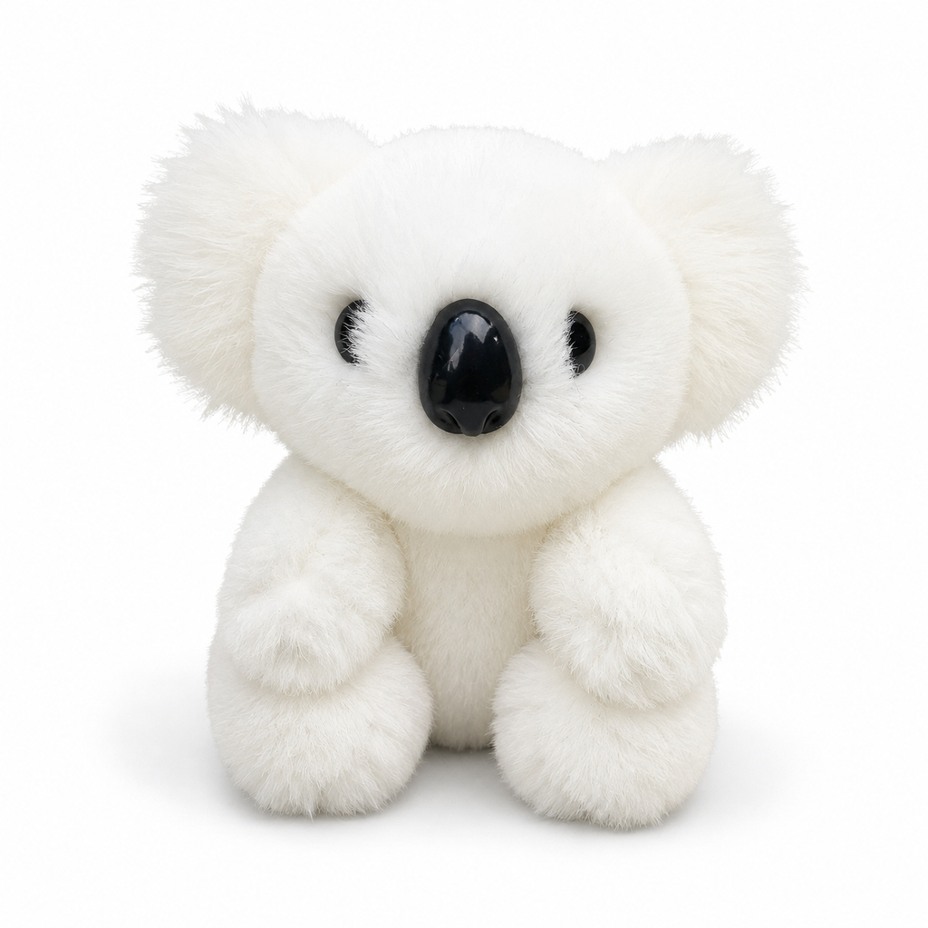 Realistische koala knuffel grijs en wit