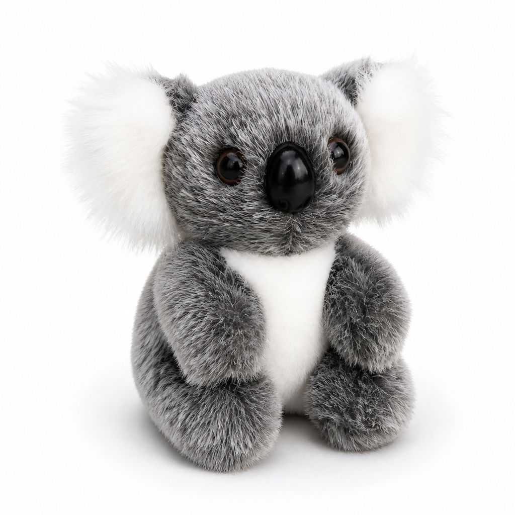Realistische koala knuffel grijs en wit