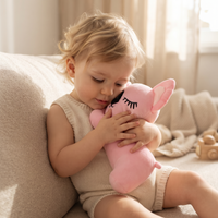 Roze koala knuffel 20 cm met slapend gezichtje